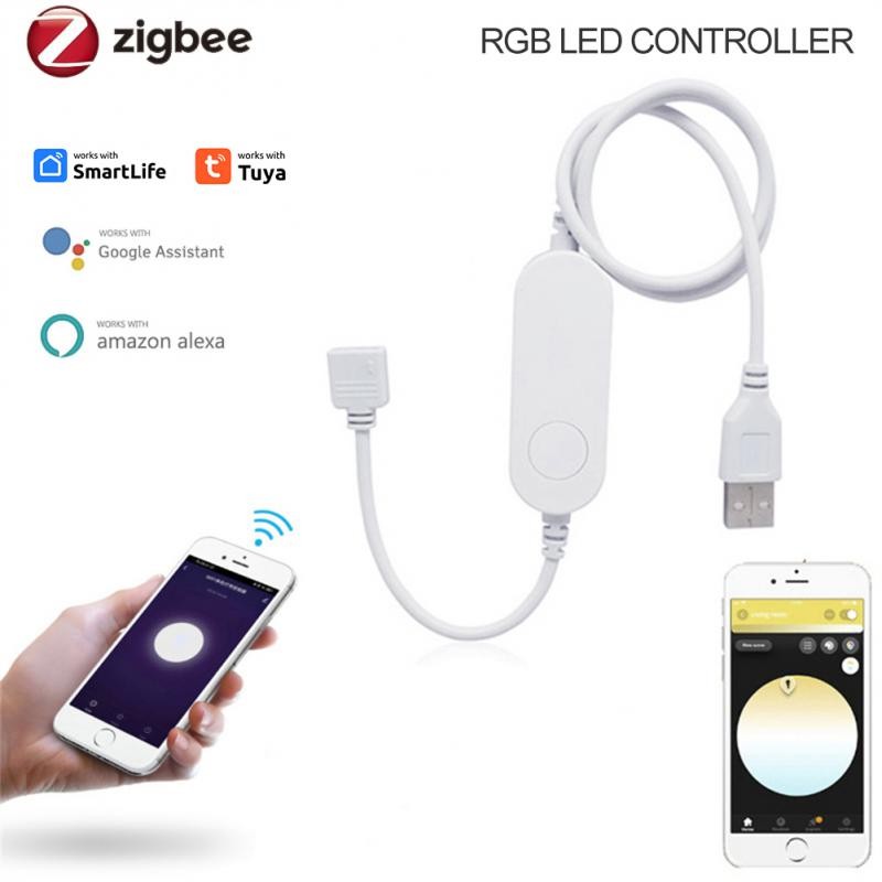 Led Strip Controller USB 5V DC12V-24V RGB RGBW Tuya Smart Dimmer Mini