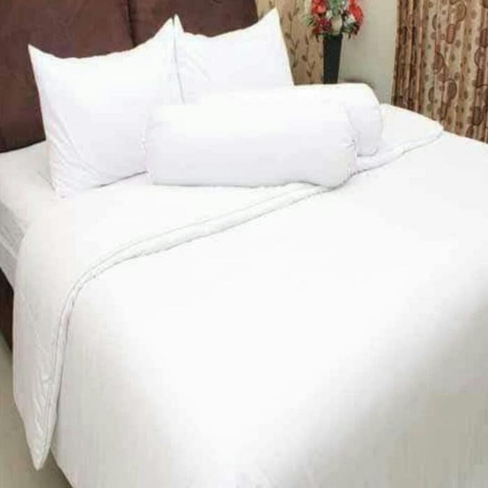 PROMO sprei hotel sprei putih polos embos tinggi 35cm