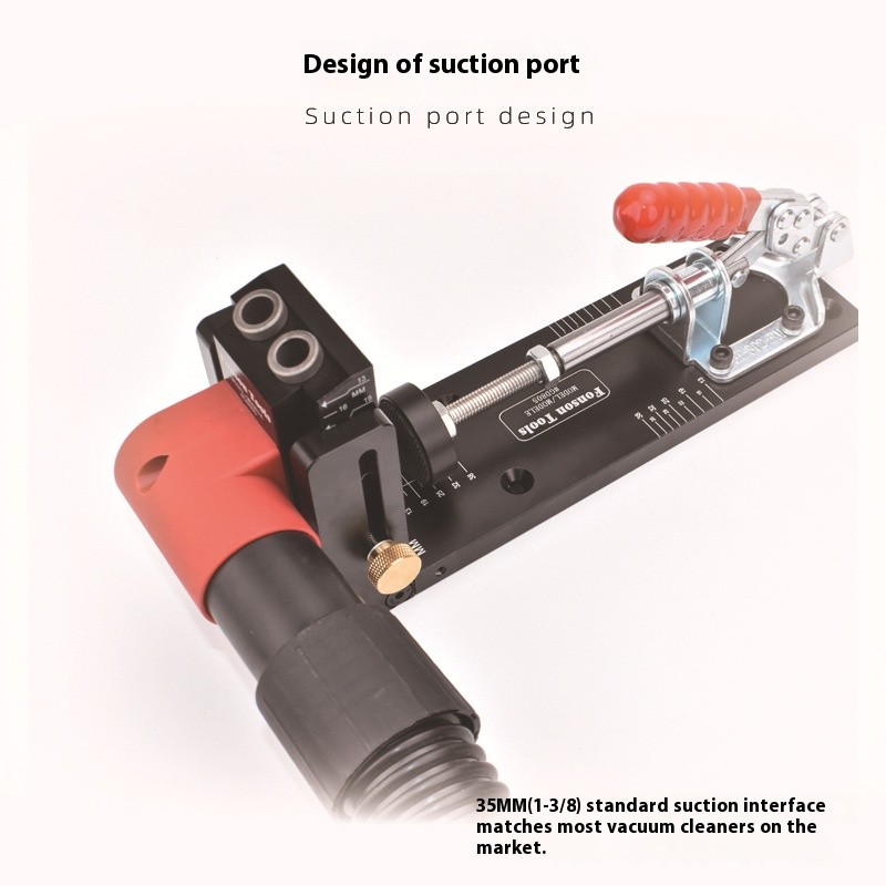 GB805 Woodworking Drilling Guide Drill Hole Jig Pocket-Hole Jig Kit Aluminum Alloy Drilling Guide