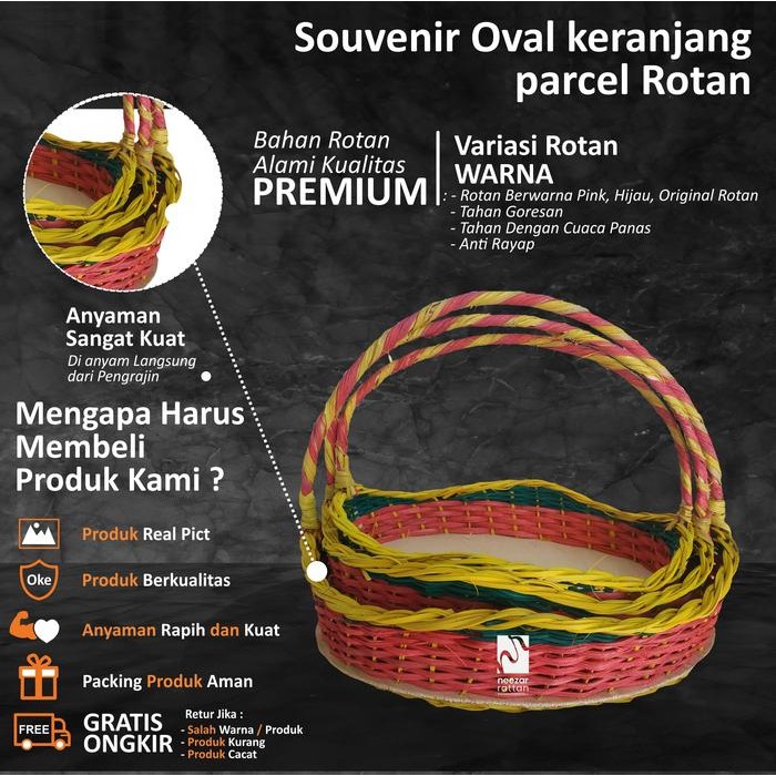 Pesta_Genz Souvenir Keranjang Parcel Hantaran Seserahan Pernikahan Lamaran Rotan