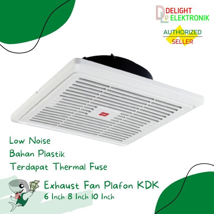 Exhaust Fan Plafon KDK 6" 8" 10" Inch Putih