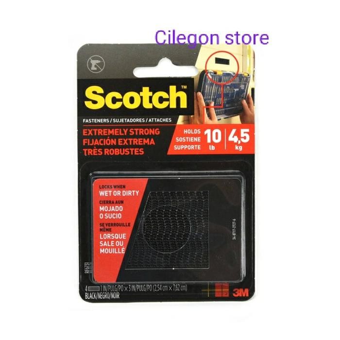 

3m Scotch Extreme Velcro Strap 2.5x7.6 Cm - Hitam