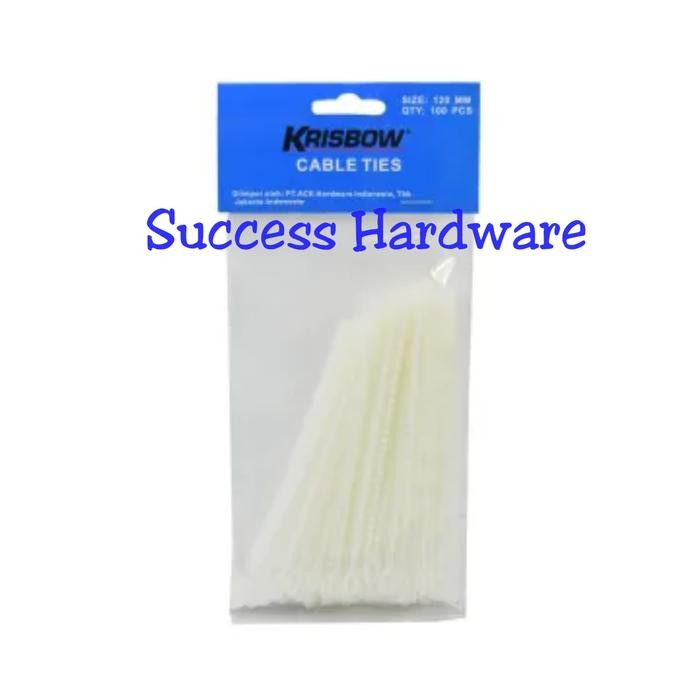 

HOT SALE! KRISBOW TALI PENGIKAT KABEL 12CM 100PCS/CABLE TIES VALUEPACK BT WHT 12