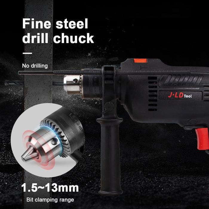 JLD Mesin bor listrik murah J8013S Bor bolak balik 13mm Bor tangan listrik 580W impact JLD original