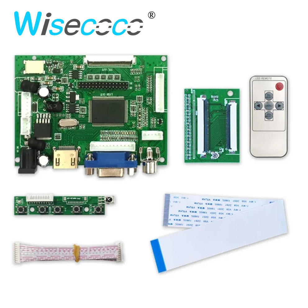 LCD TTL LVDS Controller Board  VGA 2AV 60PIN for A070VW04 V0 Eee-pc 701 Driver Board