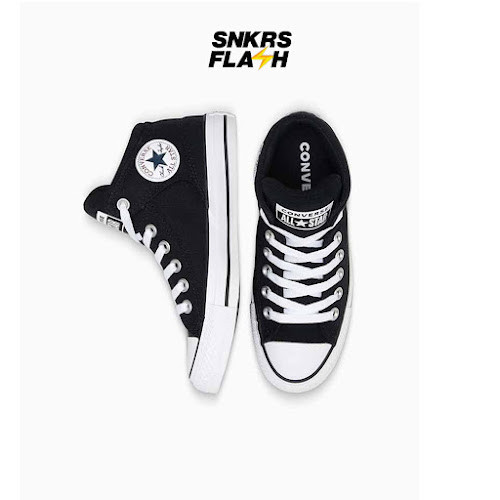 CONVERSE Ct As Hi Street Black White Sepatu Sneakers Pria - 151041C - Size 42