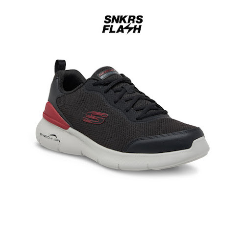 SKECHERS Sport Skech Air Dynamight 2 Black Red Sepatu Training Pria - 232970BKRD - Size 43