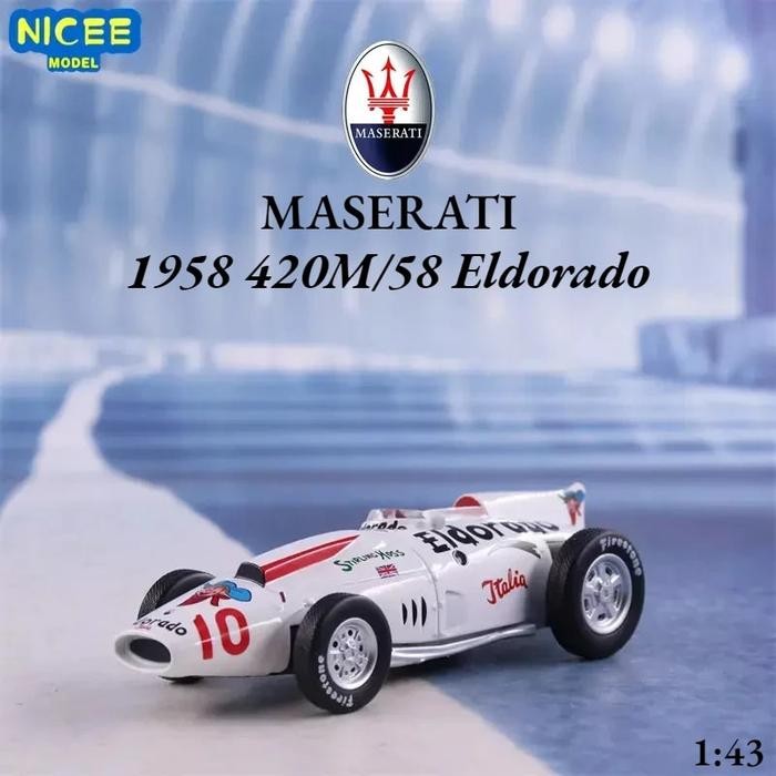 1:43 1958 Maserati 420M Eldorado F1 Track Formula Car Model Diecasts