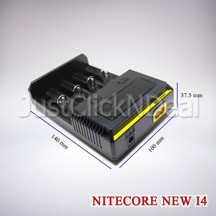 Authentic Nitecore New I4 Charger Baterai Vape 18650 26650 LG HG2 AWT