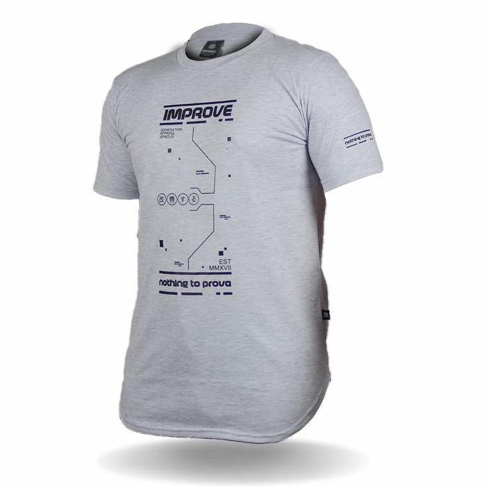 kaos distro pria original longline lengan pendek improve premium patr