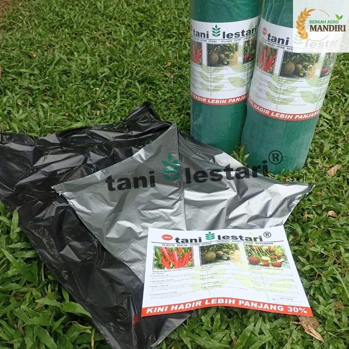 PLASTIK MULSA HITAM PERAK 500 METER MTR TANI LESTARI