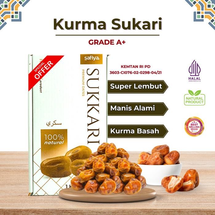 

New Kurma Sukari 1 kg / Kurma Basah Enak Super Premium