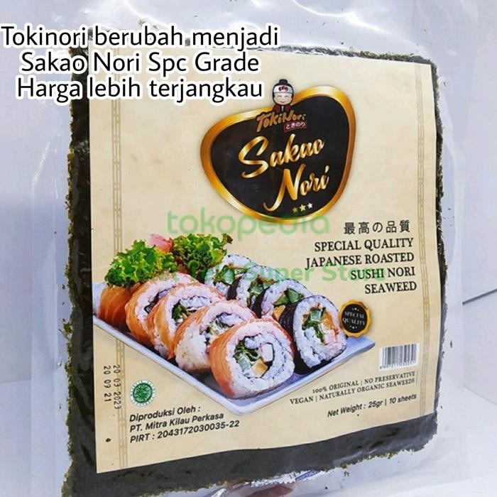 

New Tokinori Sushi Kimbap Nori HALAL 10 lembar rasa Roasted Seaweed