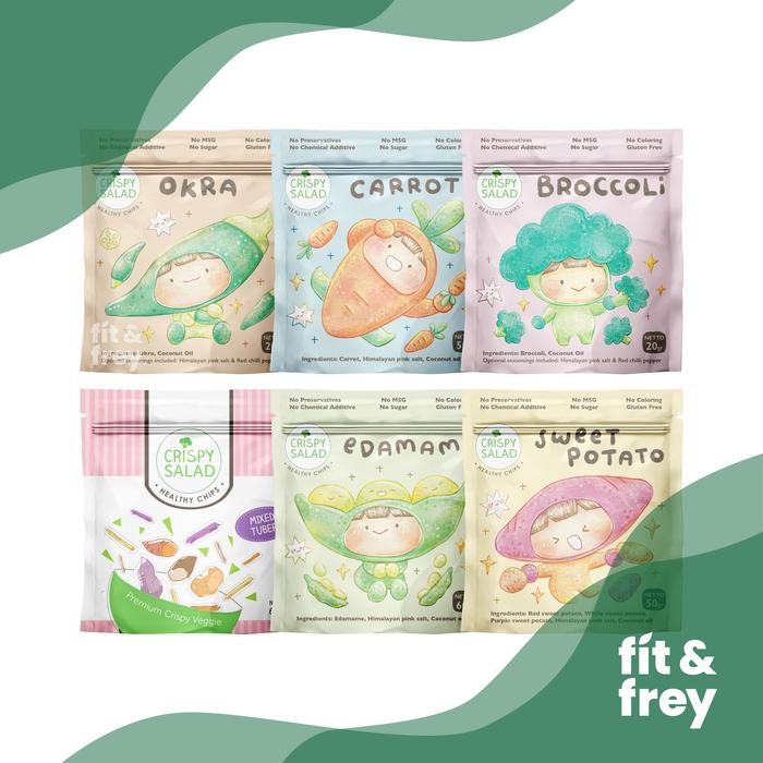 

New CRISPY SALAD - Keripik Sayur Broccoli/Carrot/Edamame/Mixed Tuber Chips