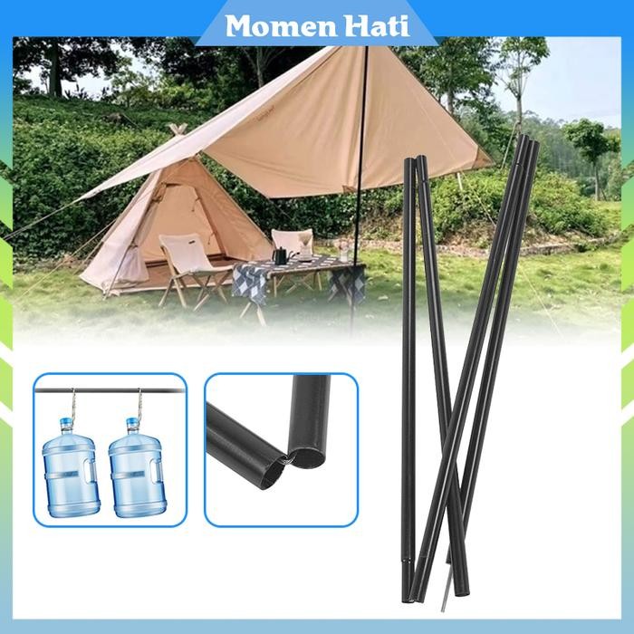 PREMIUM 2M Teleskopik Tiang Tenda Camping Besi / Canopy Awning Support Poles