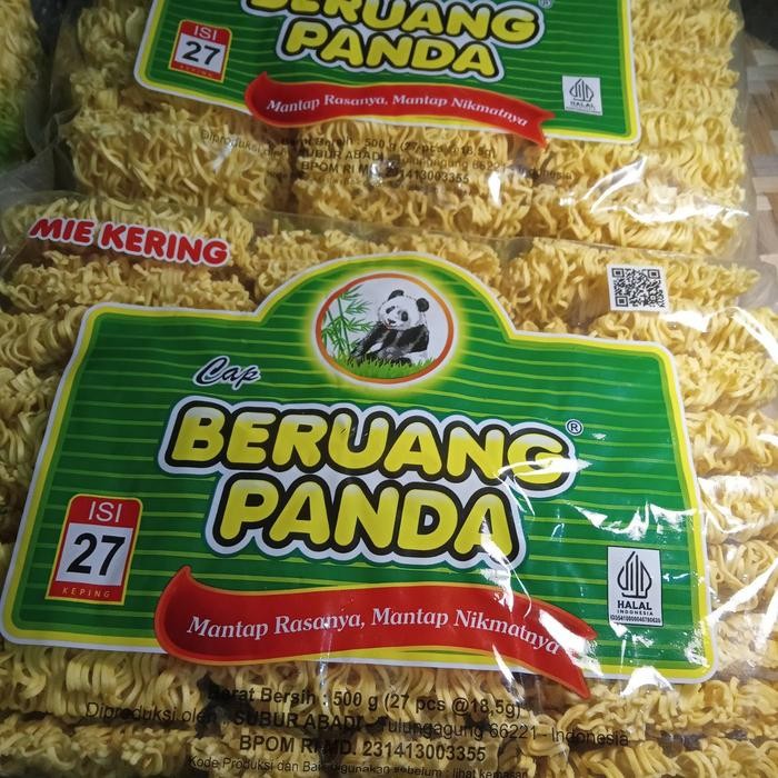 

PREMIUM Mie Kering Cap Beruang Pandan Isi 27 Keping, Mie Hajatan Food, Lezat & Praktis Noodles