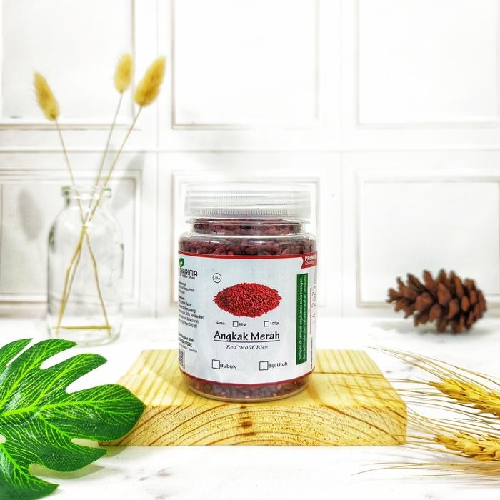 

PREMIUM Angkak Beras Merah Kering / Angkak Bubuk Asli 100gr KEMASAN PREMIUM