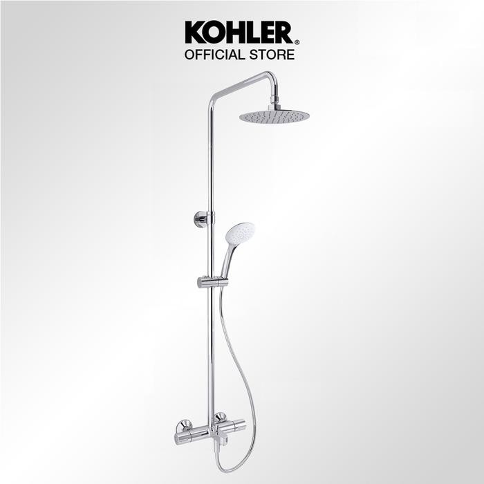PREMIUM KOHLER July Set Tiang Shower / Thermostatic Shower Column 3-Way / Shower Mandi Polished