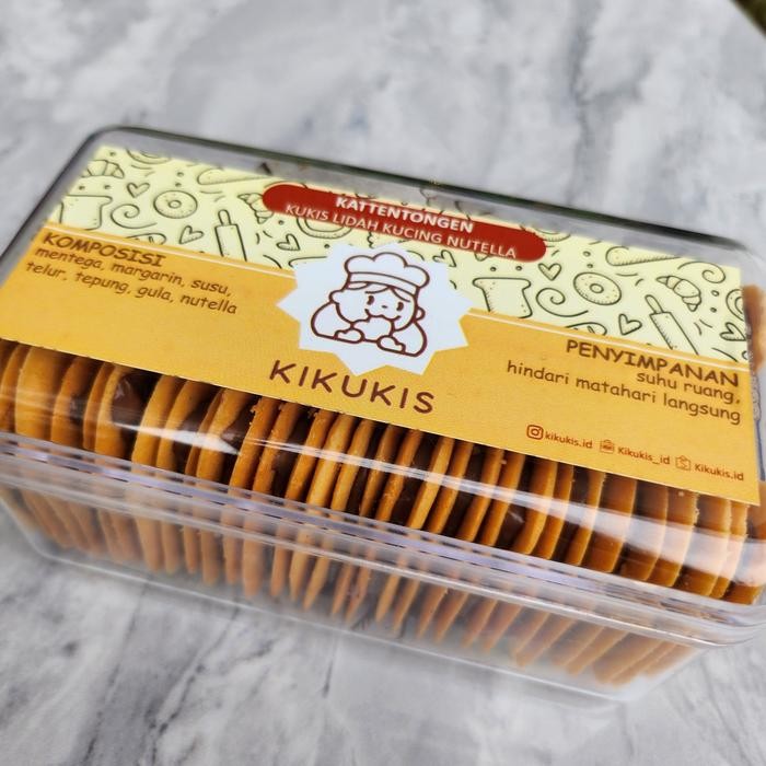 

PREMIUM Kue Kattentongen Nutella 350(g) - Premium Quality - Lidah Kucing - Kue Kering, Kue Natal,