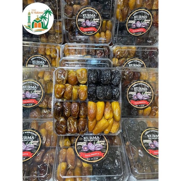

PREMIUM Paket Kurma Kombinasi Organik Alami Bebas Gula (Ajwa Sukari Yaman Tunisia Ruthob) 700g -