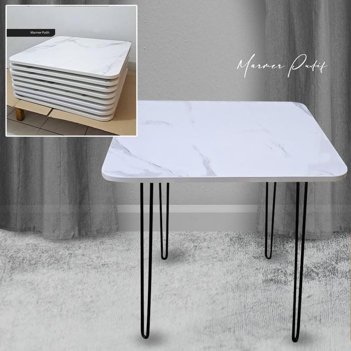 PREMIUM meja restoran minimalis cafe ukuran 120 x 60 cm Tinggi 70