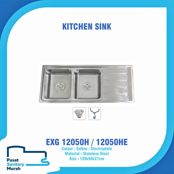PREMIUM EIXO KITCHEN SINK / BAK CUCI PIRING STAINLESS STEEL EXG 12050H/12050HE