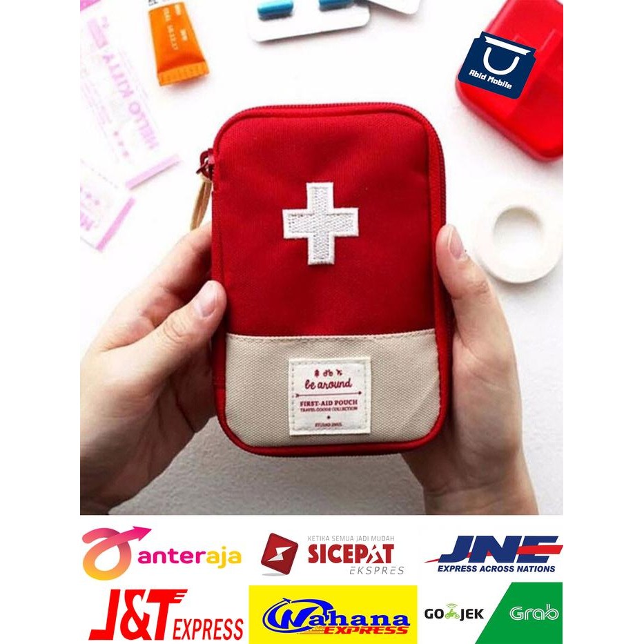 PREMIUM Tas Travel Mini Kotak Obat P3k Tas Tempat Obat Travel Medicine Pouch