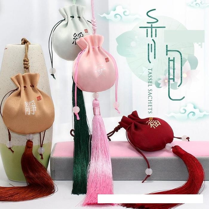 PREMIUM Pouch Jimat / wadah jimat/ gantungan/ pouch jimat serut/ pouch jimat ala korean MB