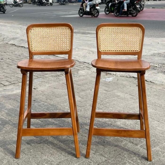 PREMIUM kursi bar minimalis jati.kursi cafe jati.kursi unik