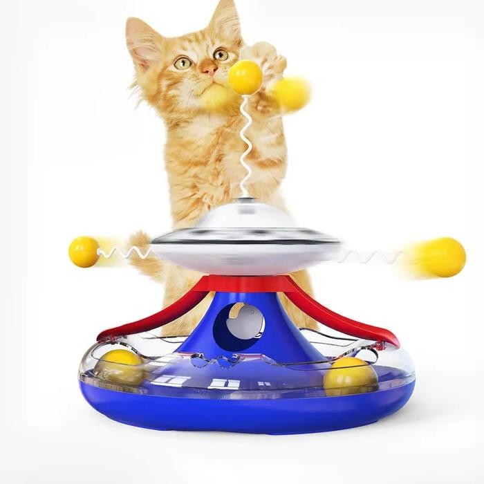 Rotary Cat accessory toy tower track with ball Catnip cat toy