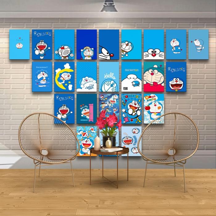 PREMIUM 16 PCS Wallpaper Doraemon Kamar Cewek Aesthetic Vintage Ukuran A4 aesthetic wall collage