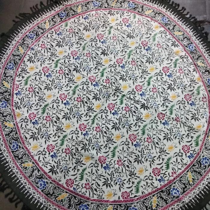 PREMIUM taplak meja makan bulat kursi 4