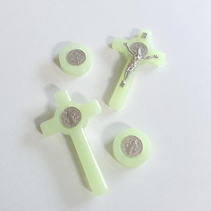 Isi 12 Set - Bahan Rosario Fosfor Salib Benediktus Dan Harces Sekat