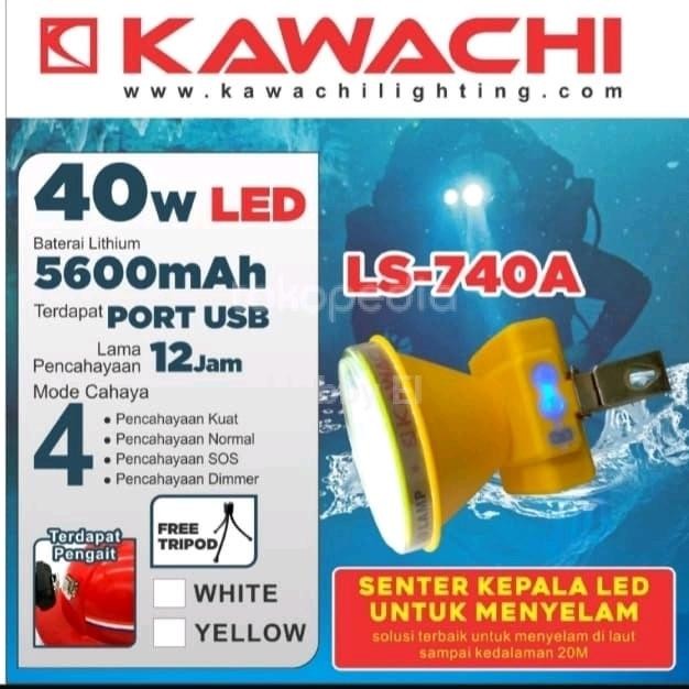 Senter Kepala Selam Kawachi 40 Watt Ls 740A