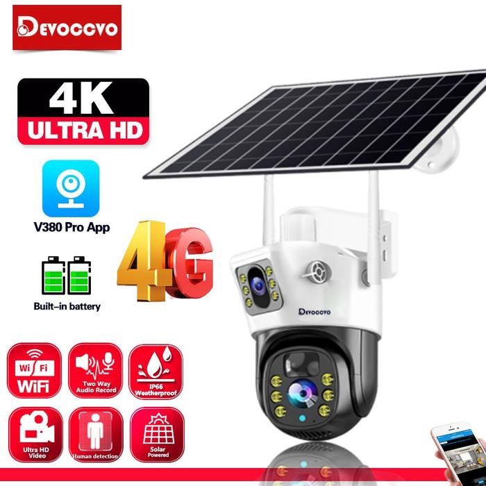 4K 4G Sim Solar Wireless Surveillance Camera Outdoor CCTV PTZ Camera