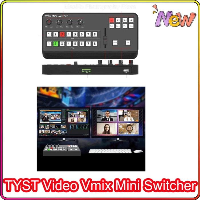 TYST Video Vmix Mini Switcher Control Panel MIDI2.0 Video Recording