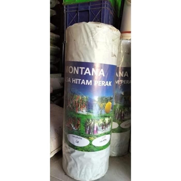 [Sp] Montana Mulsa Plastik 60 120 Hitam Perak Silver 35 Mikron 250 M Meter Pembungkus Tanah