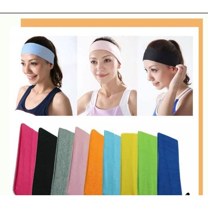 HEADBAND SPORT PRIA DAN WANITA POLOS