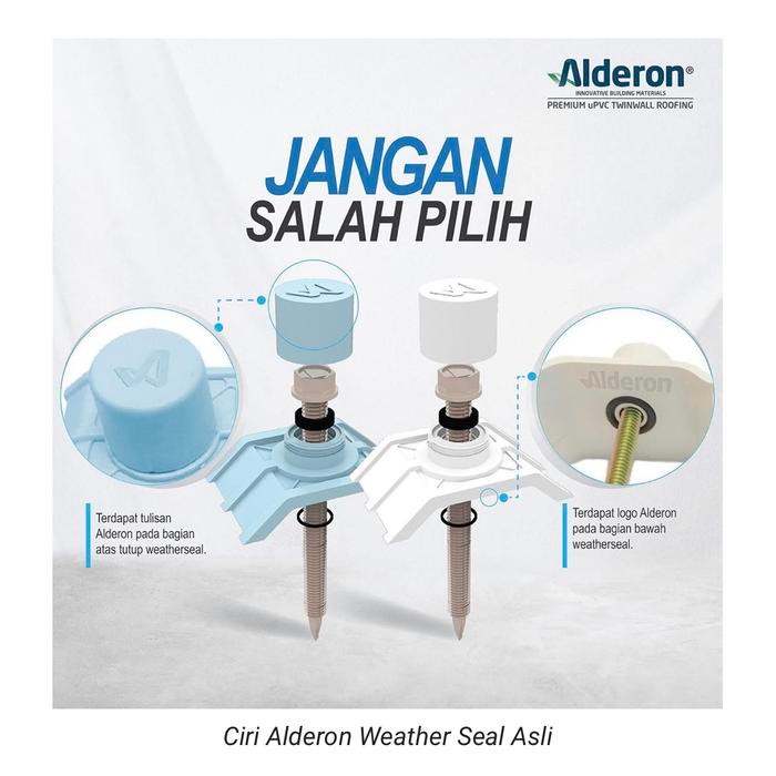 Baut Alderon 830 Weather Seal - Ukuran 7 Cm Lengkap Dengan Tutupan #Gratisongkir