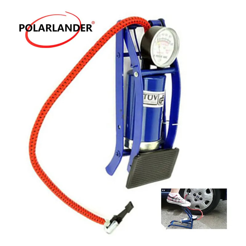 IMPORT Mini Air Compressor Pump Car Pump Car Tyre Air Compressor Foot Air Pump 100PSI Nozzle Car