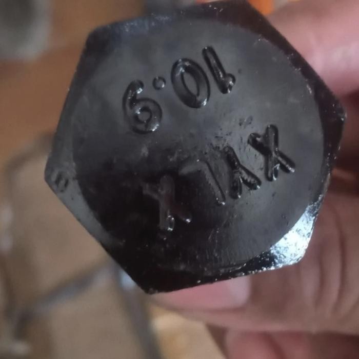 Baut Baja /Hex Bolt 10.9 Half Drat Ht M20 X 1.5 X 80 Kunci 30 Baja Drat Halus #Gratisongkir