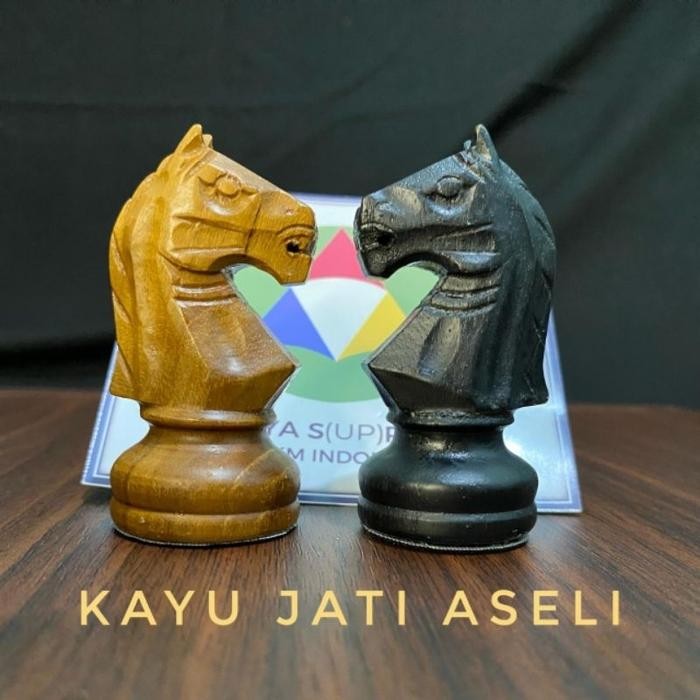 Papan Catur Set Kayu Jati Asli Premium Standar Percasi Wooden Chess Board Games