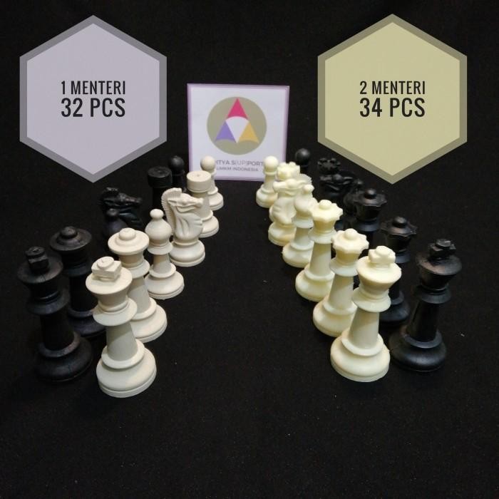 Papan Catur Standar Percasi Buah Catur Plastik