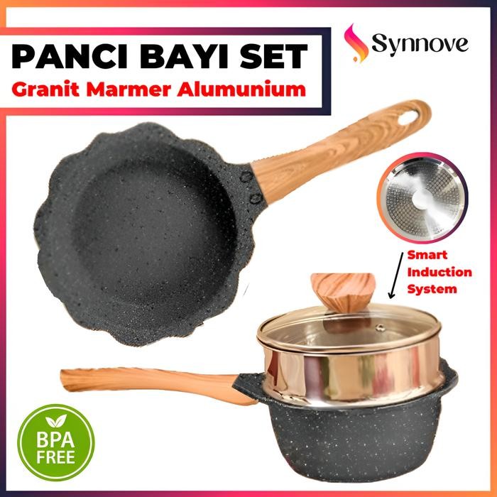 TERBARU Panci MPASI Full Set Granite Die Cast Baby Food Maker MPASI Peralatan Bayi Panci MPASI Bayi