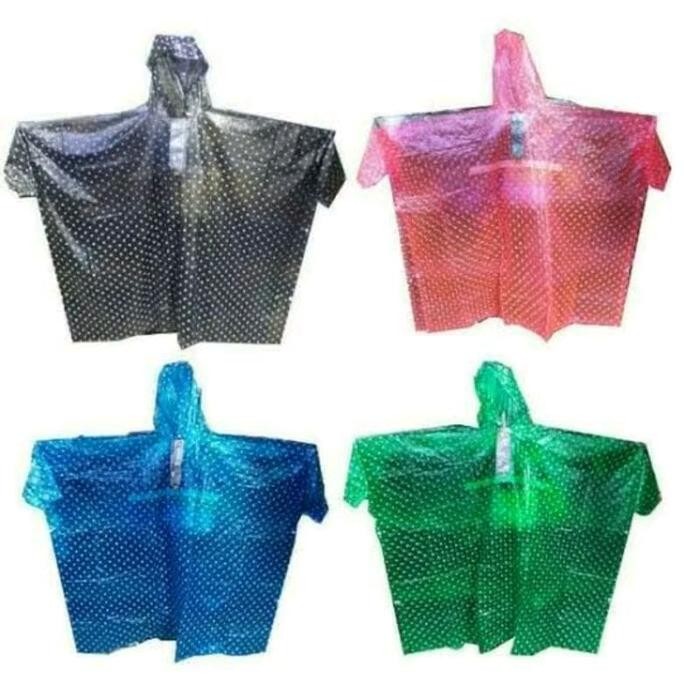 Jas Hujan Poncho Elmondo Polkadot Dewasa 713 / Jas Hujan Poncho