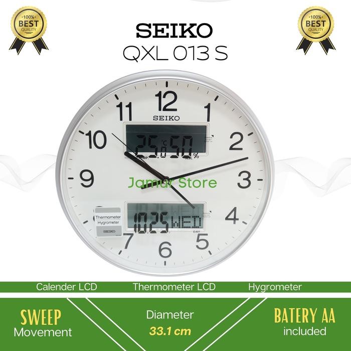 Seiko Jam Dinding Qxl013S Quiet Sweep