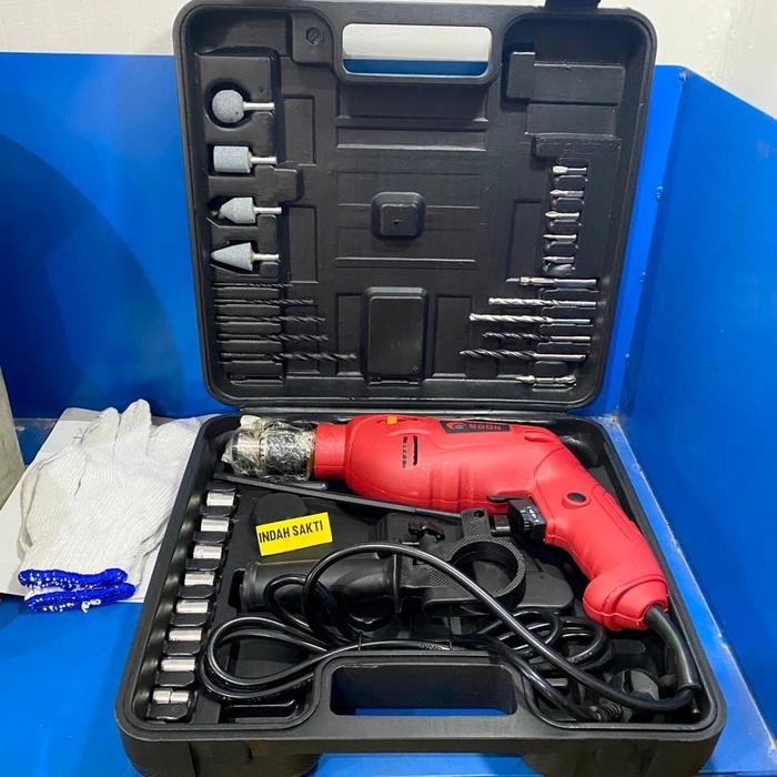 Mesin Bor Tembok Beton Besi Listrik 13 Mm Edon Impact Hammer Drill