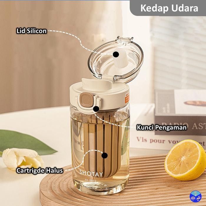 Kefiree Shotay Tumbler Fermentation Tritan Steril Kedap Udara Tahan Panas Air Tight Bpa Free 500 Ml