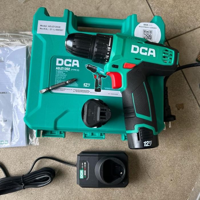 Mesin Bor Baterai Dca 12V Dca Ajjz1202E Cordless Drill Driver Dca Adjz