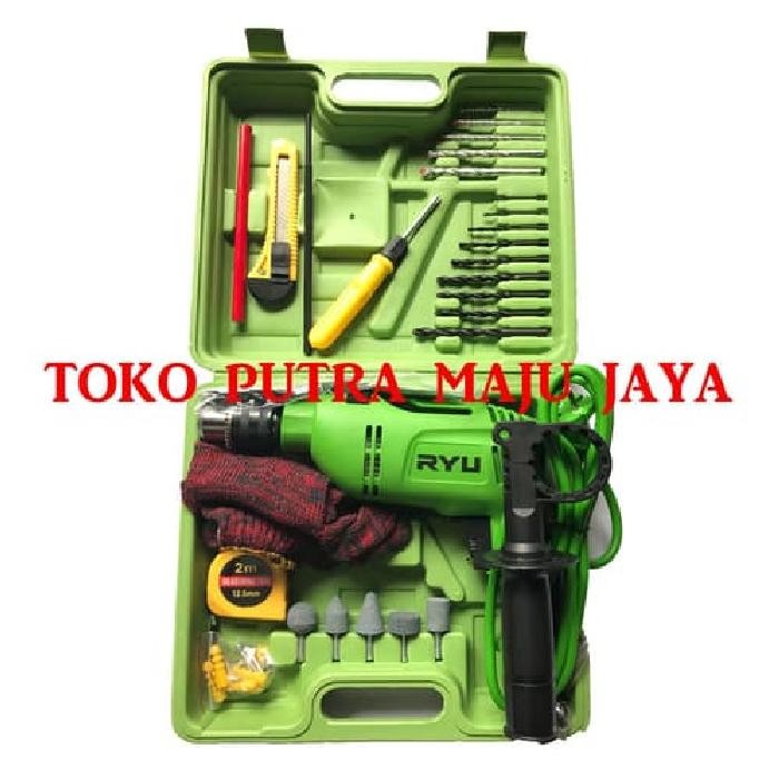 Bor Ryu Set 13Mm - Mesin Bor Tangan Hand Drill Black Decker - Rid13Reb